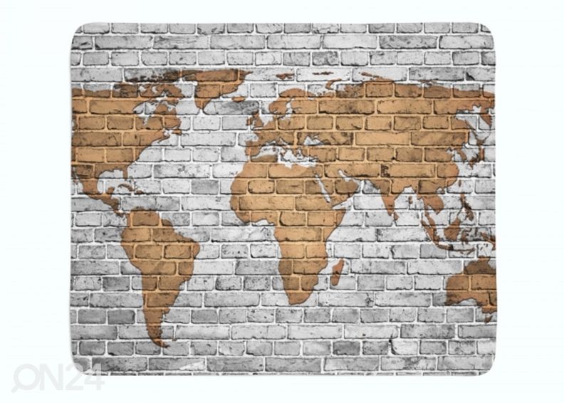 Torkkupeitto Drawn Map on the Wall 130x150 cm kuvasuurennos