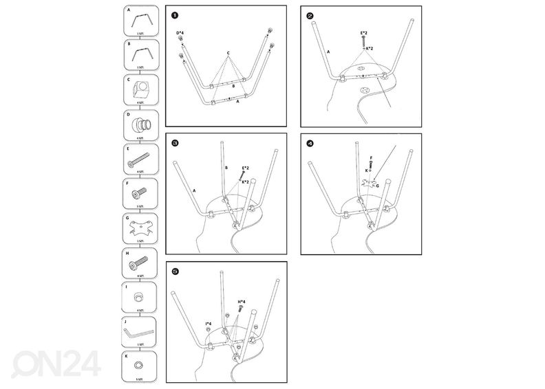 Tuoli, 4 kpl kuvasuurennos