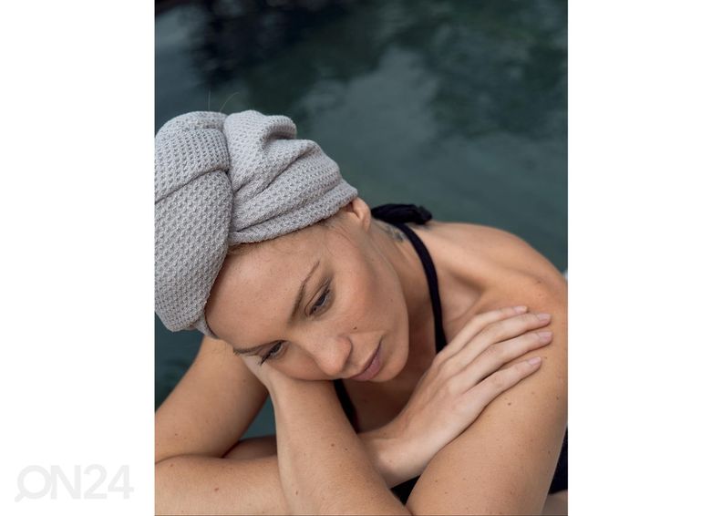 Turbaanipyyhe, harmaa kuvasuurennos