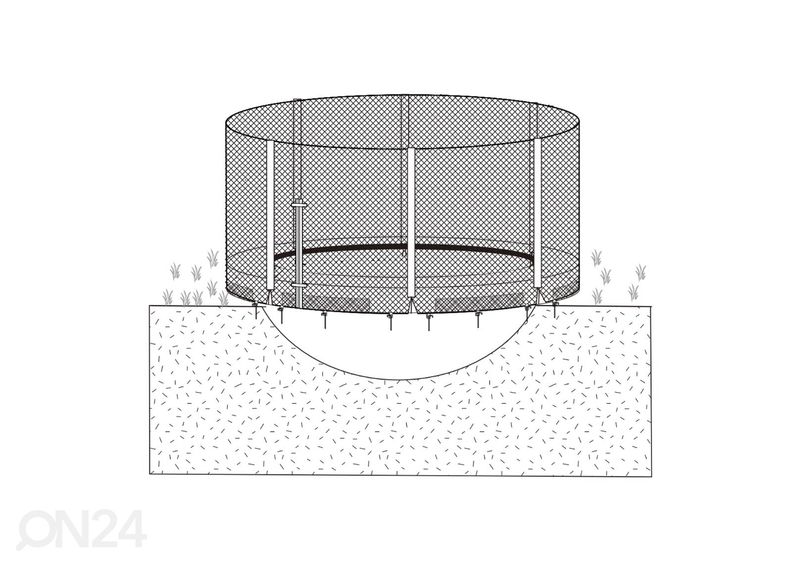 Turvaverkko D 305cm maatrampoliinille kuvasuurennos