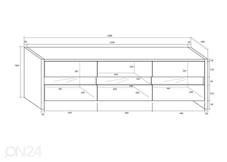 TV-taso 139 cm kuvasuurennos