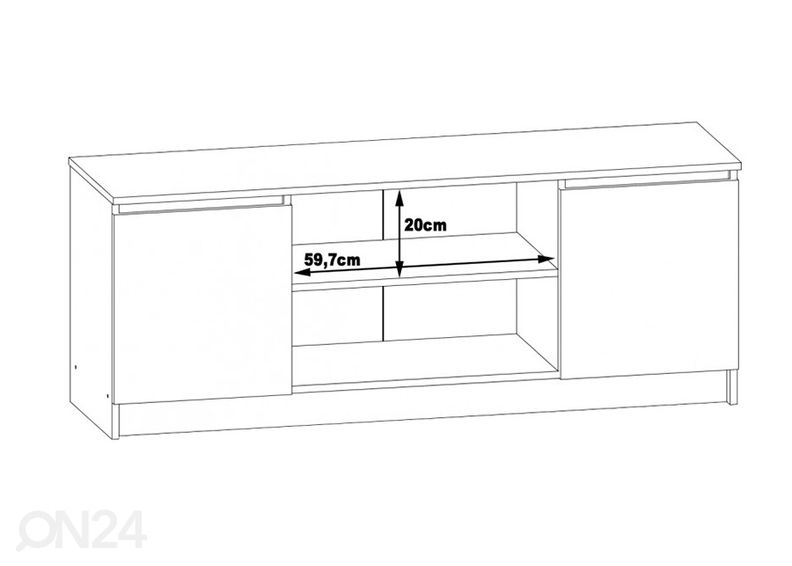 TV-taso 140 cm kuvasuurennos