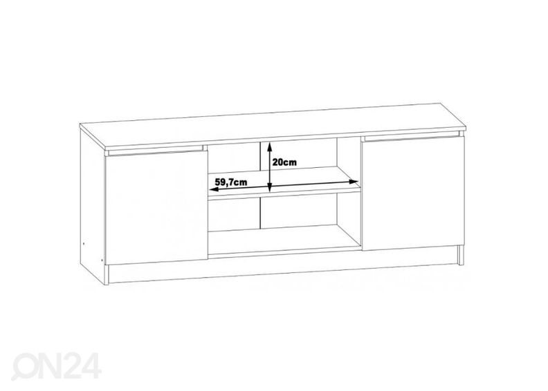 TV-taso 140 cm kuvasuurennos