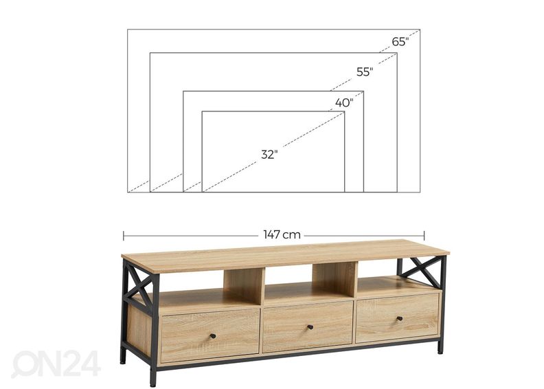 TV-taso 145 cm kuvasuurennos