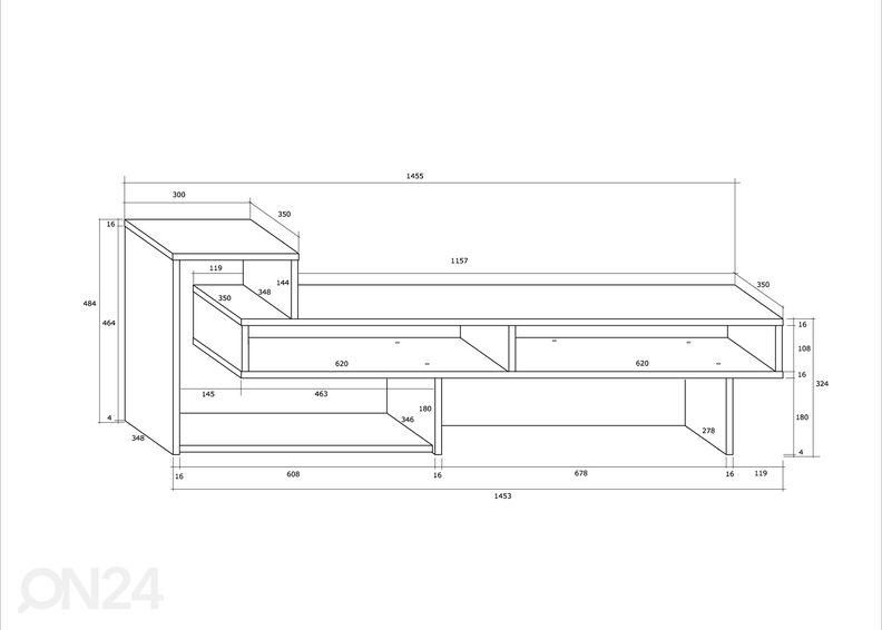 TV-taso 146 cm kuvasuurennos