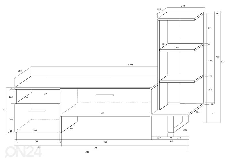 TV-taso 152 cm kuvasuurennos