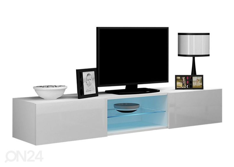 TV-taso 180 cm lasi + LED-valaistus kuvasuurennos