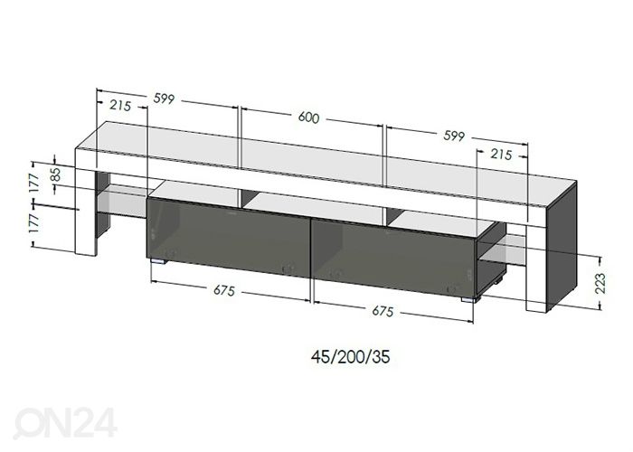 TV-taso 200 cm kuvasuurennos