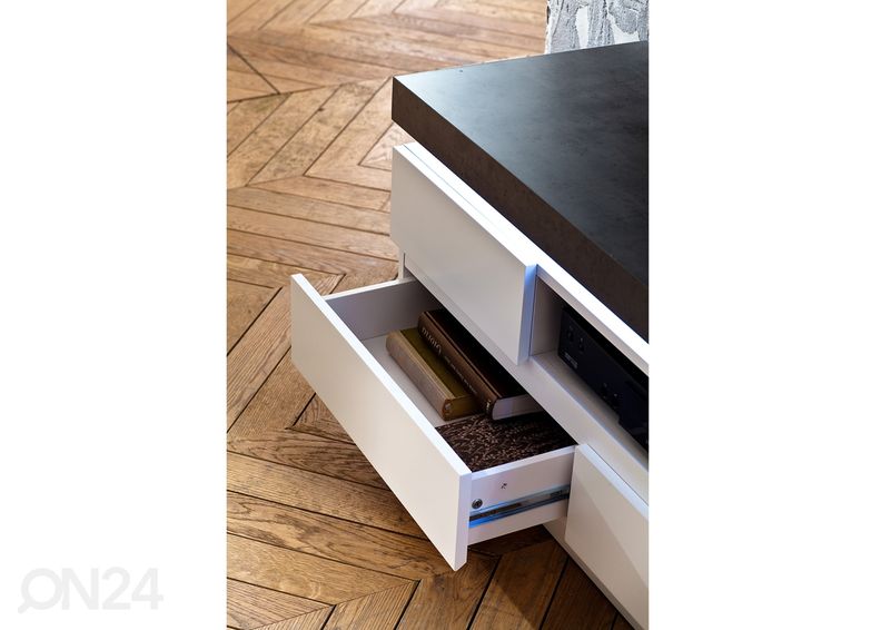 TV-taso Atlanta LED-valaistuksella, betoni kuvasuurennos