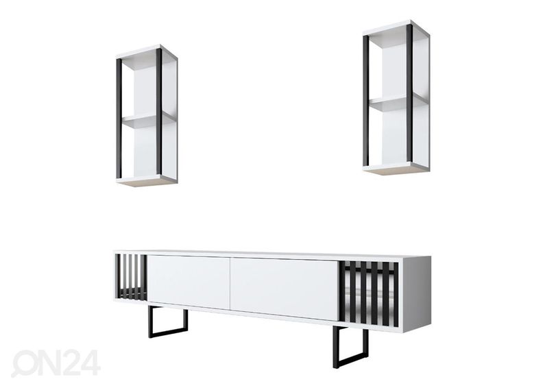 TV-taso Bithynia 180 cm + seinähyllyt kuvasuurennos