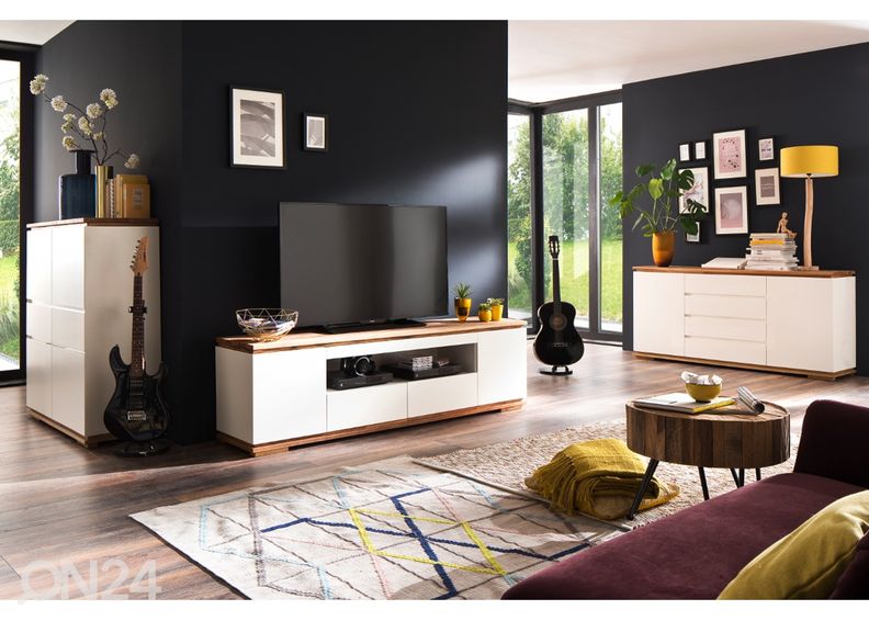 TV-taso Chiaro, valkoinen / tammi kuvasuurennos