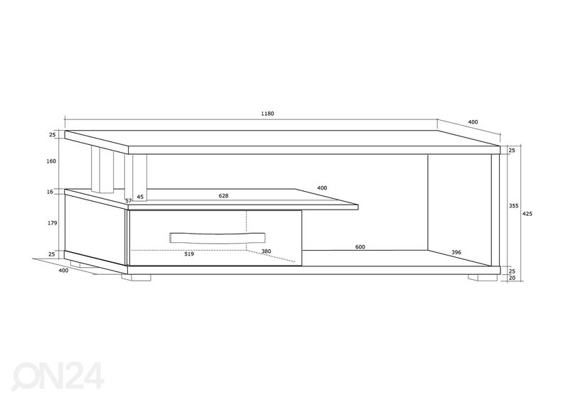 TV-taso Cloghroe 118 cm kuvasuurennos