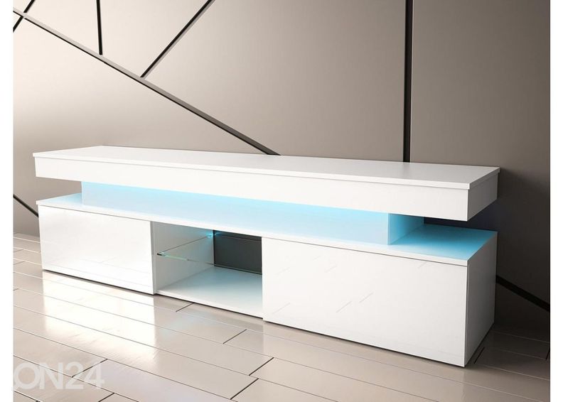 TV-taso Glossa 190 cm + LED kuvasuurennos