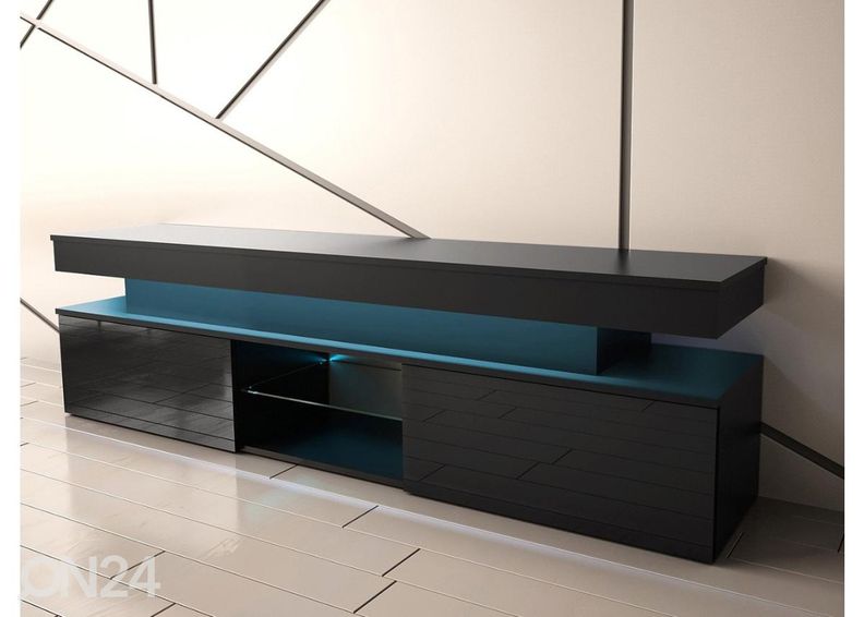 TV-taso Glossa 190 cm + LED kuvasuurennos