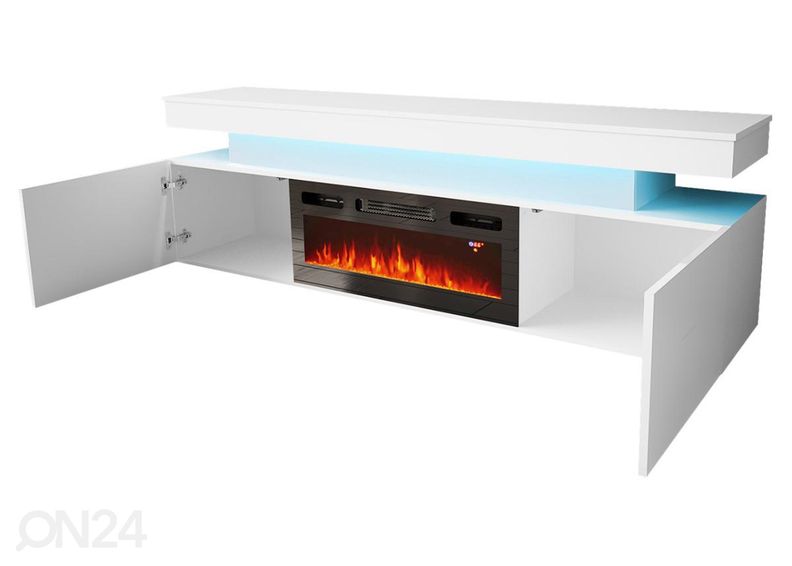 TV-taso Glossa 190 cm + sähkötakka + LED kuvasuurennos