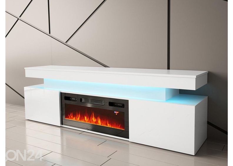 TV-taso Glossa 190 cm + sähkötakka + LED kuvasuurennos