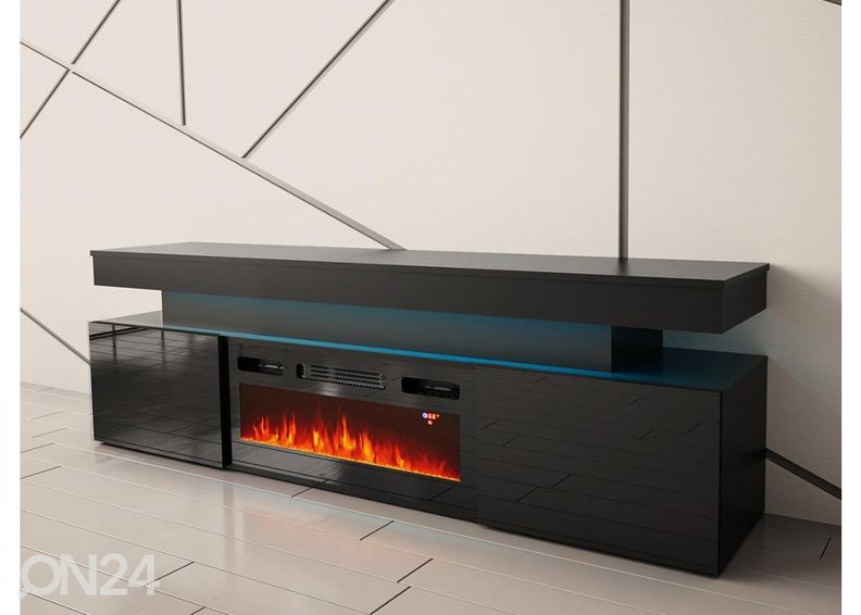 TV-taso Glossa 190 cm + sähkötakka + LED kuvasuurennos