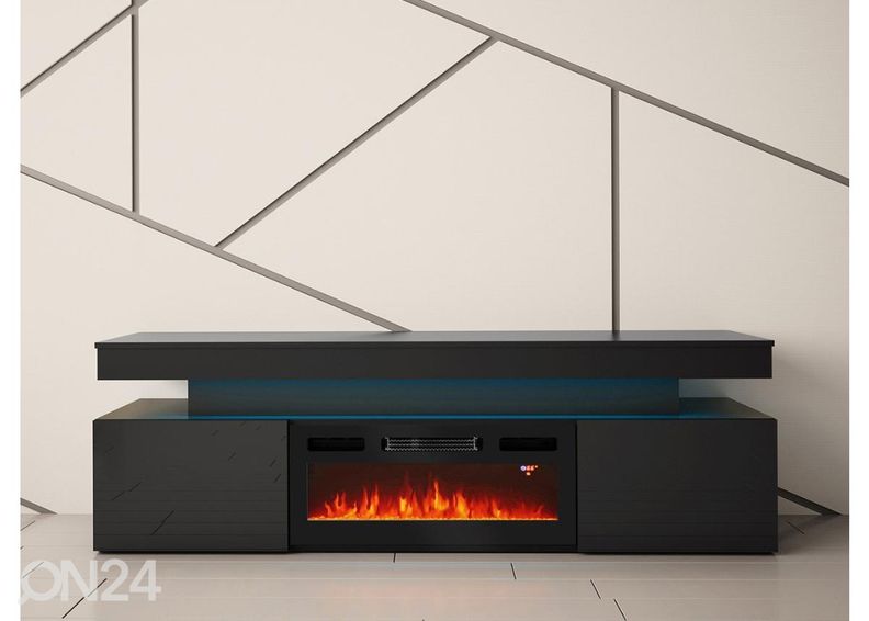 TV-taso Glossa 190 cm + sähkötakka + LED kuvasuurennos