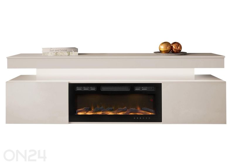 TV-taso Glossa 190 cm + sähkötakka + LED kuvasuurennos