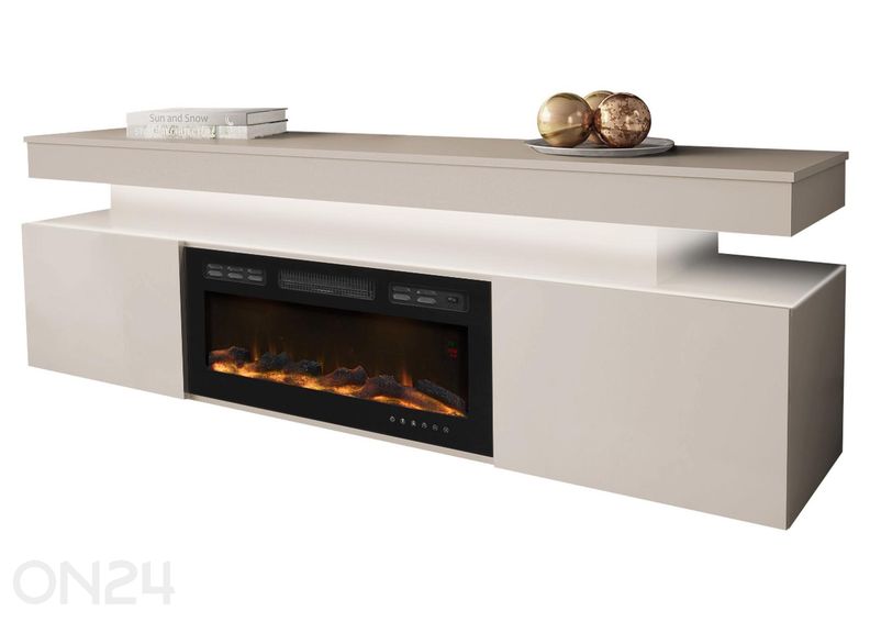 TV-taso Glossa 190 cm + sähkötakka + LED kuvasuurennos