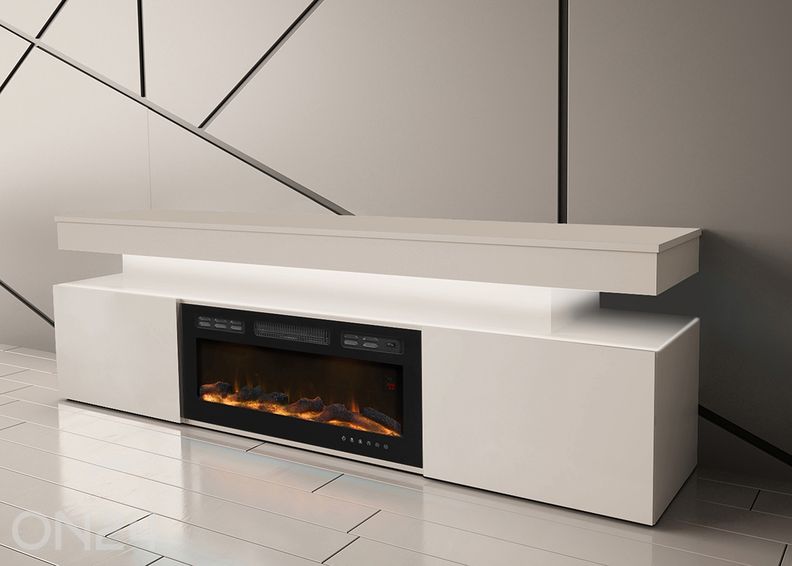 TV-taso Glossa 190 cm + sähkötakka + LED kuvasuurennos