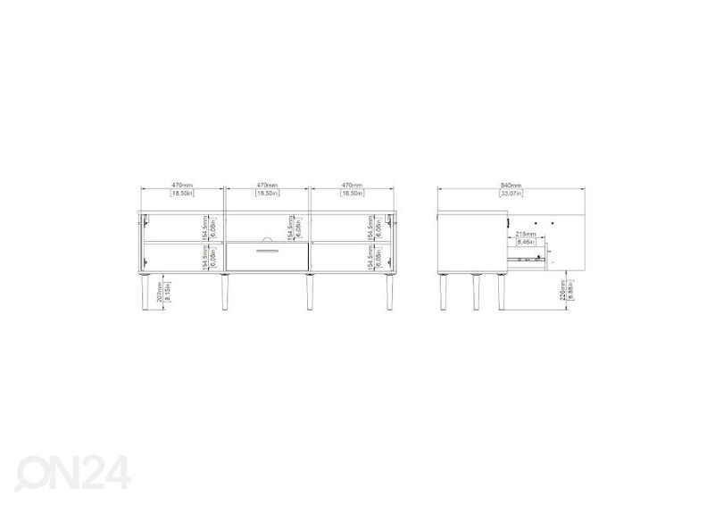 TV-taso Media 147 cm kuvasuurennos