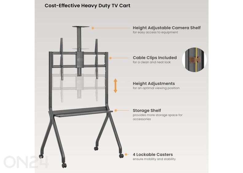 TV-taso pyörillä kuvasuurennos