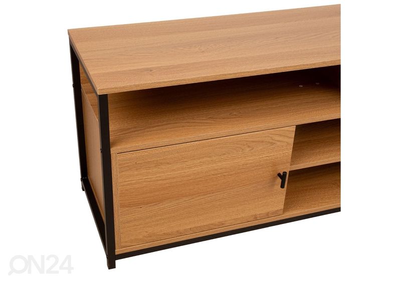 TV-taso Study 150x40xH54 cm, tammi/ musta kuvasuurennos