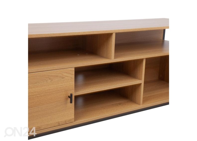 TV-taso Study 150x40xH54 cm, tammi/ musta kuvasuurennos