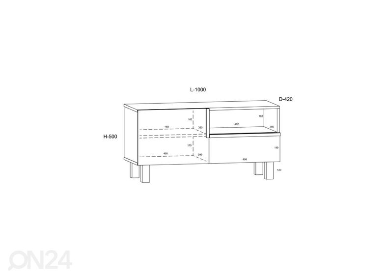TV-taso Youghal 100 cm kuvasuurennos