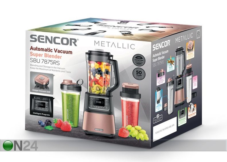 Tyhjiö tehosekoitin Sencor Metallic SBU7875RS kuvasuurennos