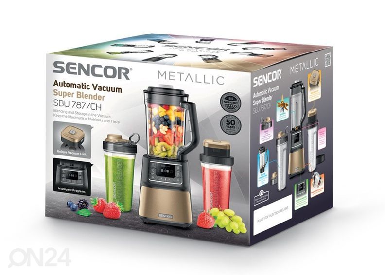 Tyhjiö tehosekoitin Sencor Metallic SBU7878BK kuvasuurennos