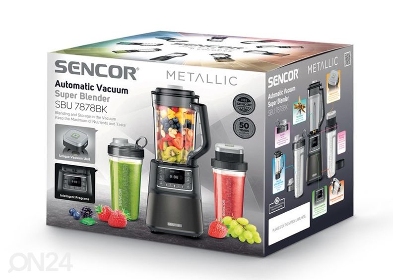 Tyhjiösekoitin Sencor Metallic SBU7878BK kuvasuurennos