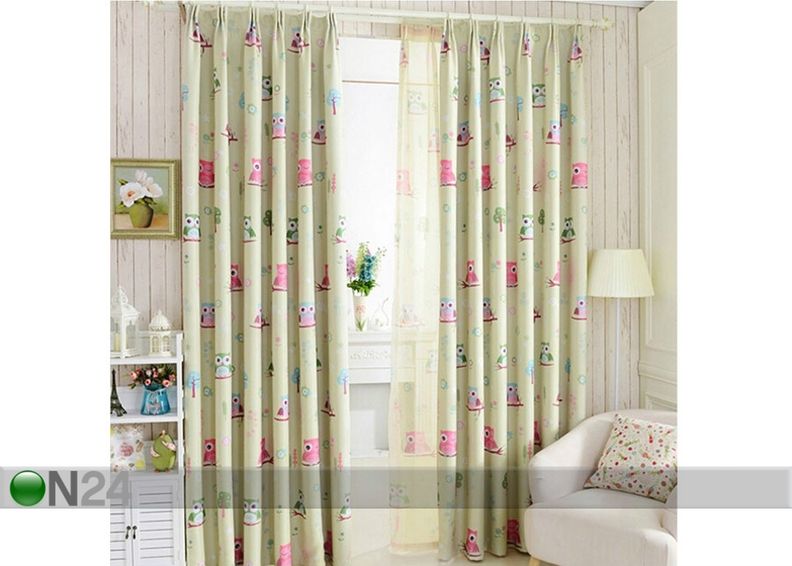 Tylliverhot Owl 300x250 cm kuvasuurennos