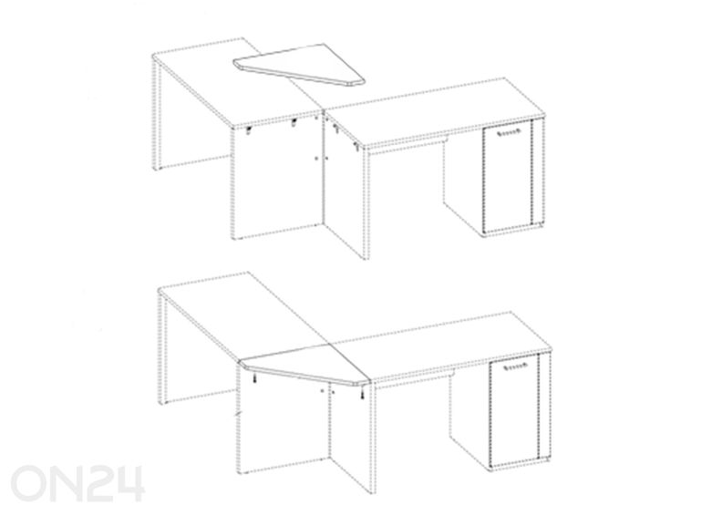 Työpöydän liitäntälevy Doorset kuvasuurennos