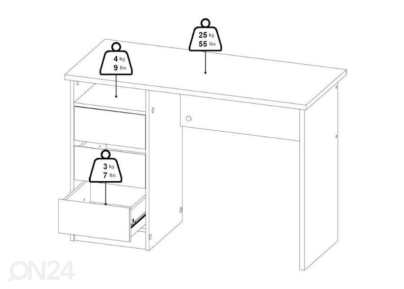 Työpöytä Function 110 cm kuvasuurennos