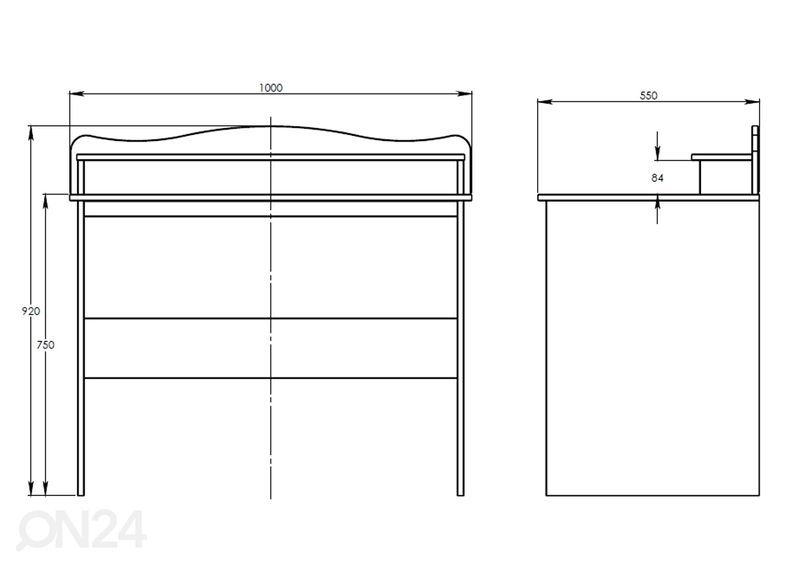 Työpöytä Ilva 100 cm kuvasuurennos