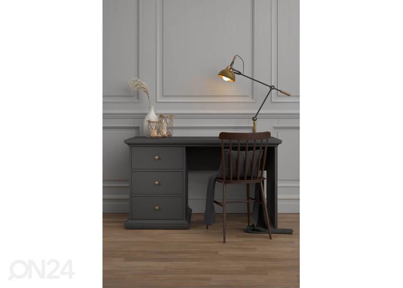 Työpöytä Paris 130 cm, matta harmaa kuvasuurennos