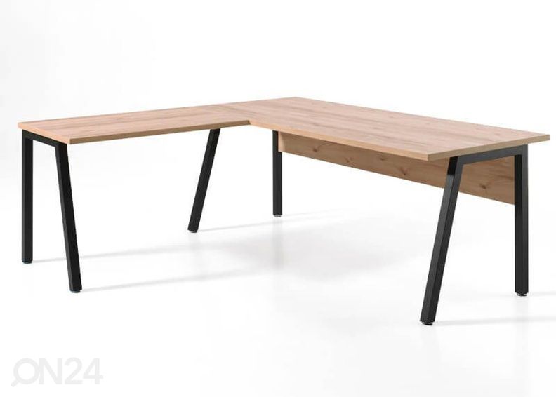 Työpöytä Pronto, musta/mänty, 180 cm kuvasuurennos