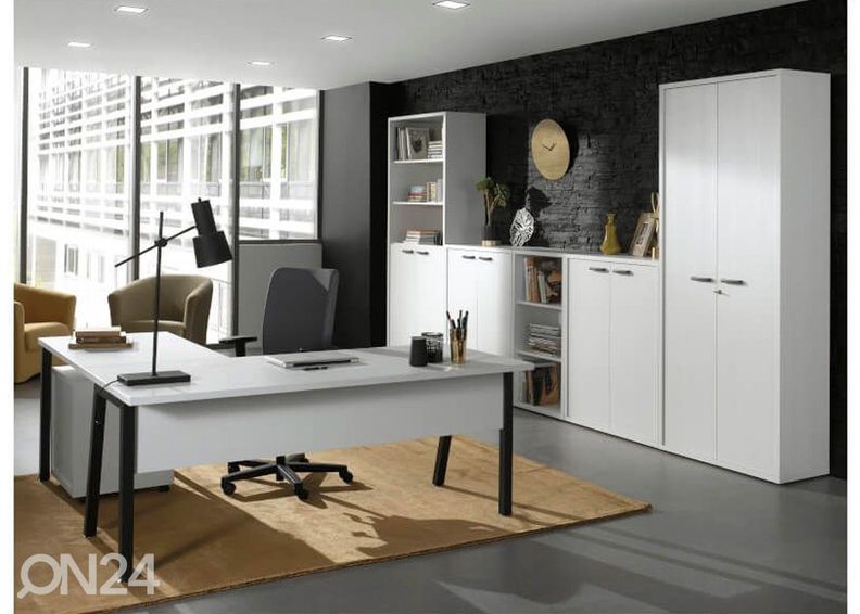 Työpöytä Pronto, valkoinen 150 cm kuvasuurennos