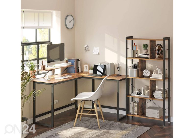 Työpöytä ruskea / musta kuvasuurennos