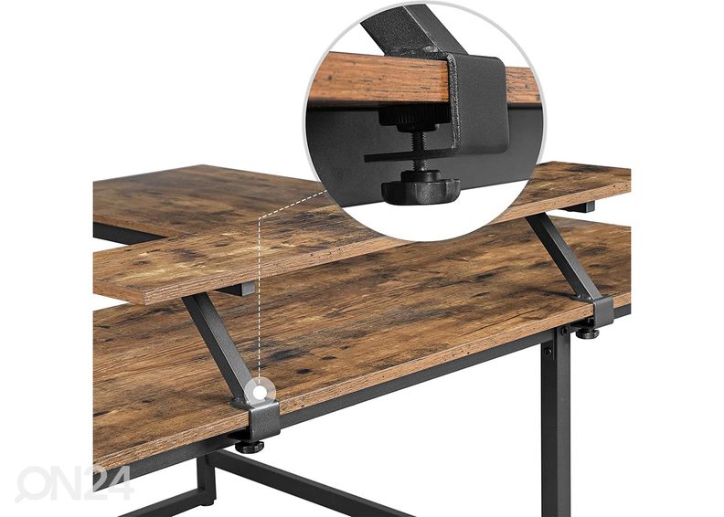 Työpöytä ruskea / musta kuvasuurennos