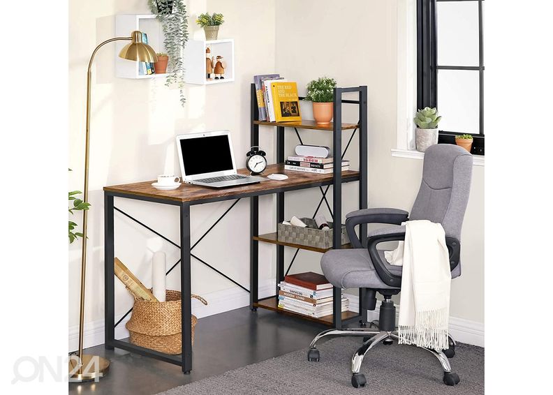 Työpöytä ruskea / musta kuvasuurennos