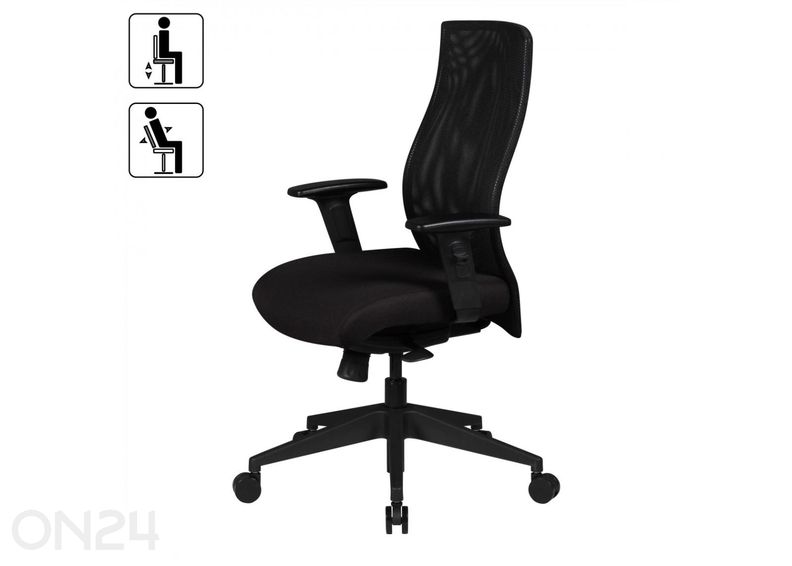 Työtuoli kankaalla, musta kuvasuurennos