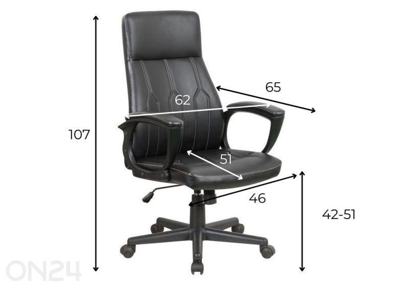 Työtuoli Style, musta kuvasuurennos