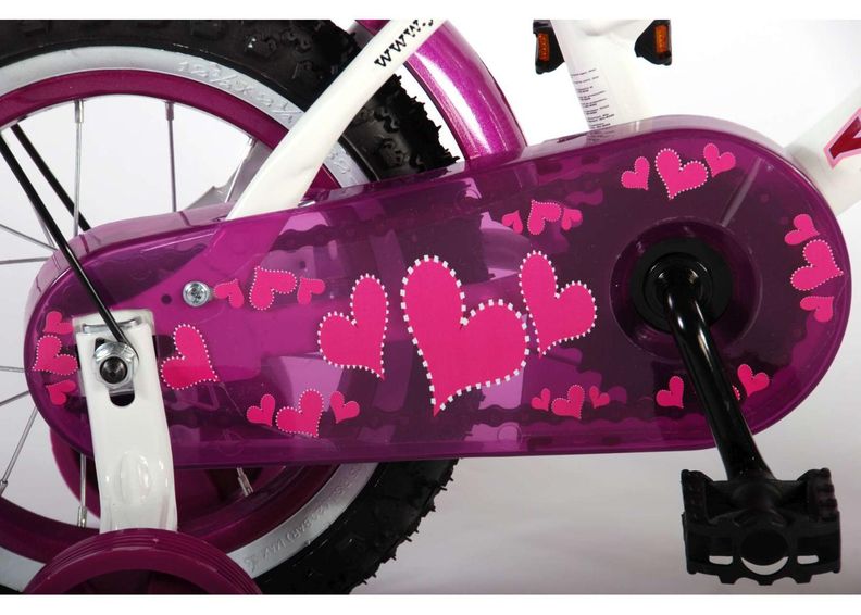 Tyttöjen polkupyörä Heart Cruiser 12 tuumaa Yipeeh kuvasuurennos
