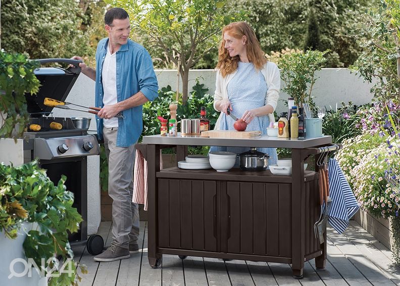 Ulkokeittiö Keter Unity XL 52x134 cm, ruskea kuvasuurennos