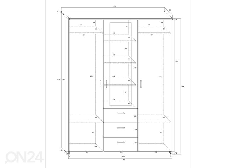 Vaatekaappi kuvasuurennos