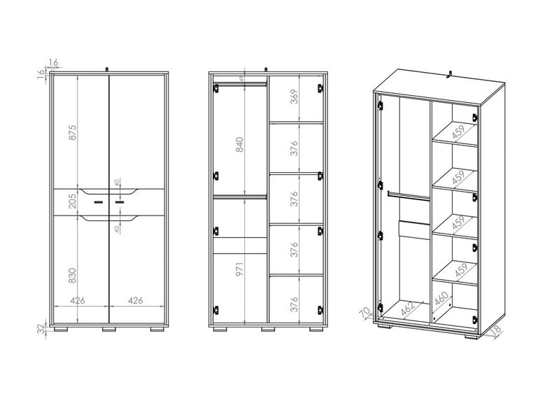 Vaatekaappi kuvasuurennos