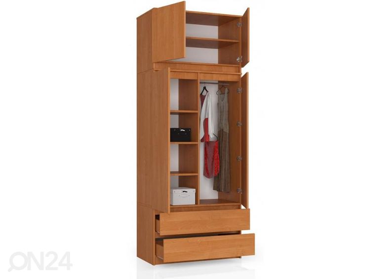 Vaatekaappi 90 cm, leppä kuvasuurennos